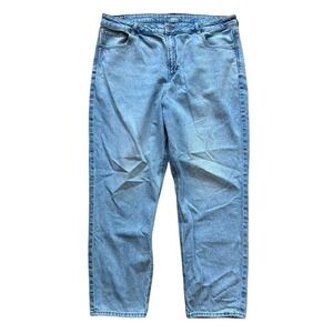 American Eagle Mom Jeans Plus Size 18 Light Blue Medium Wash Denim High Rise